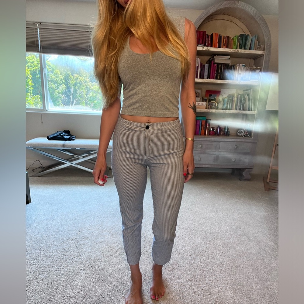 Brandy Melville Striped Tilden Pants Capri One Size
